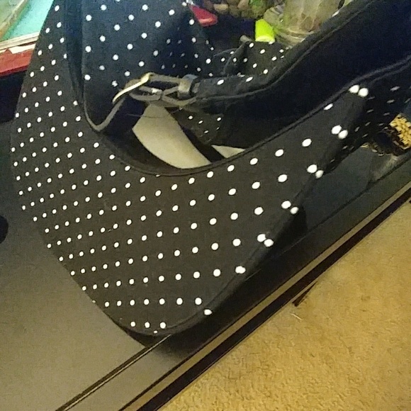 Black Hat w/white Polka Dots All-Over - Picture 5 of 5